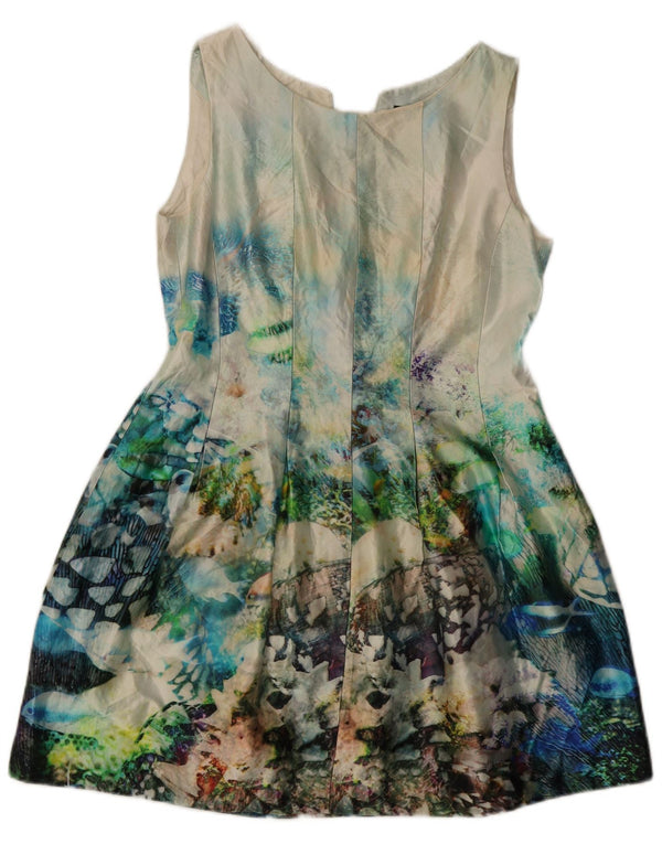 Zara Womens Abstract Pattern Sleeveless A-Line Dress UK 18 XL Multicoloured