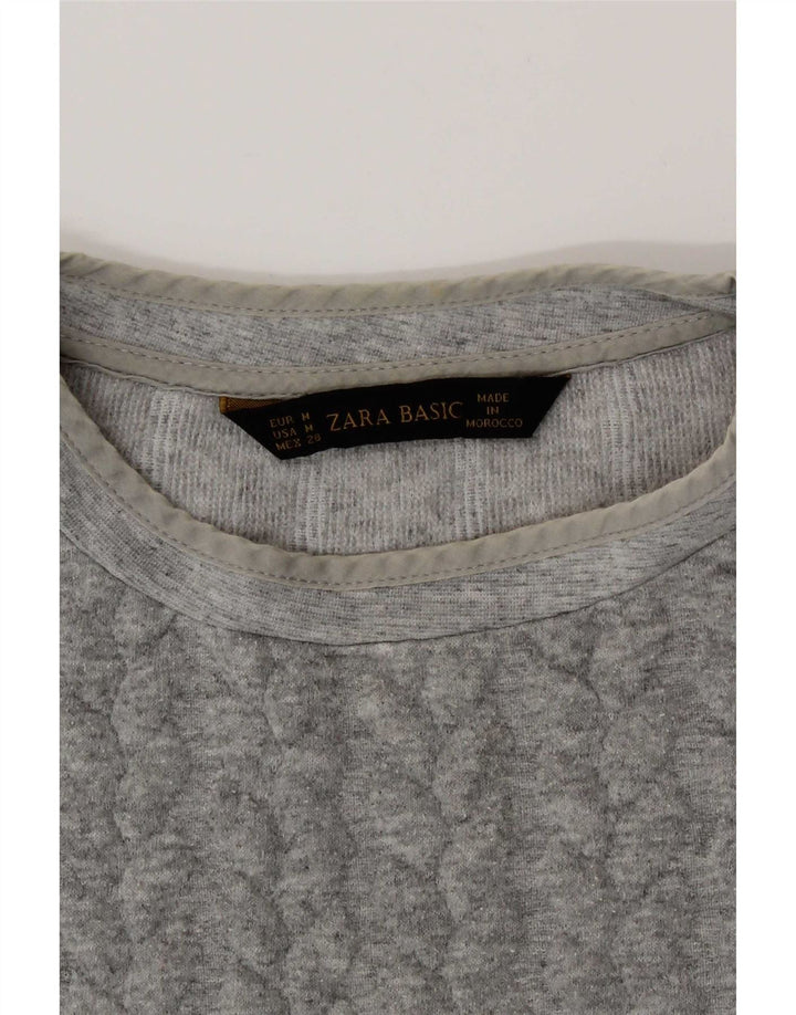 Felpa da donna Zara UK 14 Grigio medio
