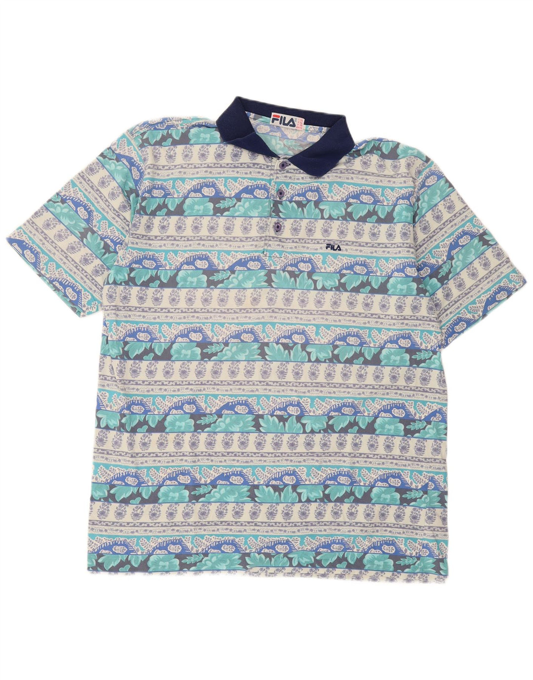 Polo da uomo Fila IT 56 XL floreale multicolore