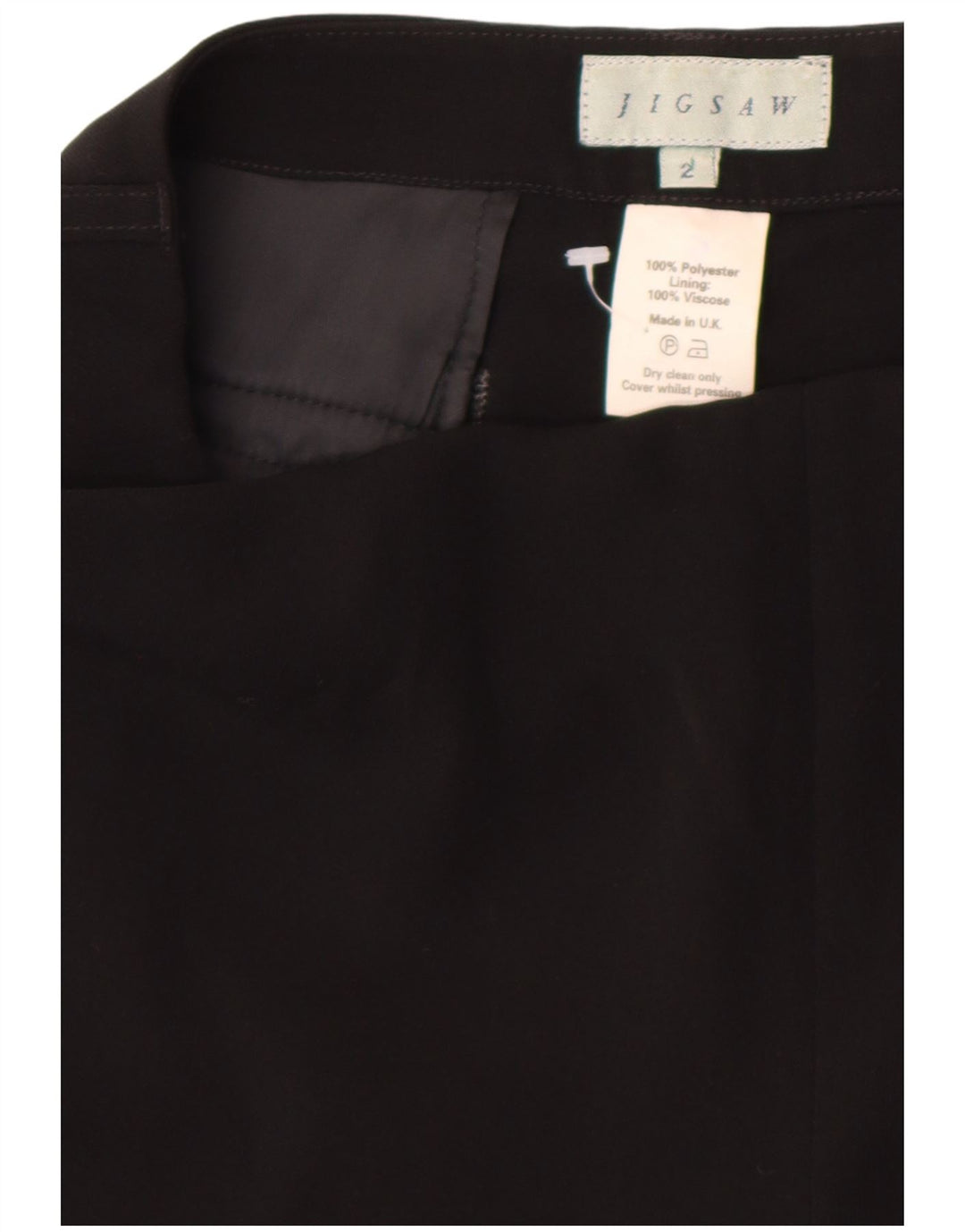 Pantaloni casual dritti da donna Jigsaw W29 L32 poliestere nero