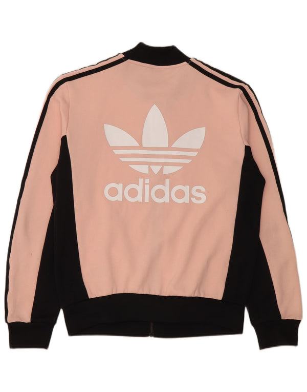 ADIDAS Giacca da ginnastica da donna con grafica UK 10 Small Pink Colourblock