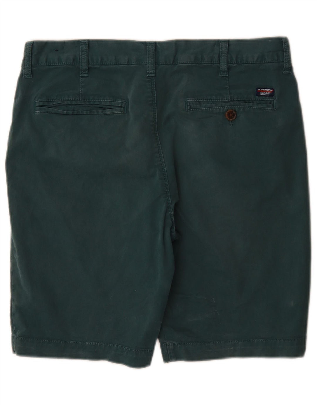 Pantaloncini chino regolari da uomo Superdry W32 cotone verde medio