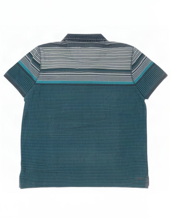 Polo da uomo Fat Face 2XL in cotone a righe blu navy