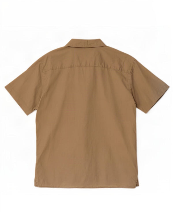 Camicia ampia da uomo a maniche corte Jack & Jones XS in cotone beige