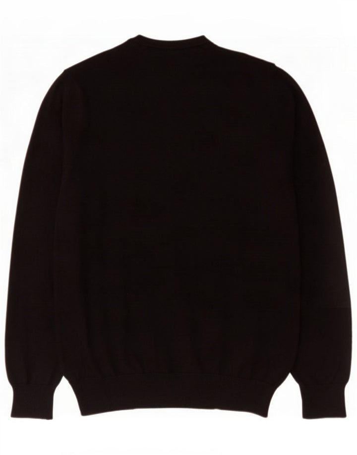 Marks & Spencer Maglione girocollo da uomo in cotone nero medio