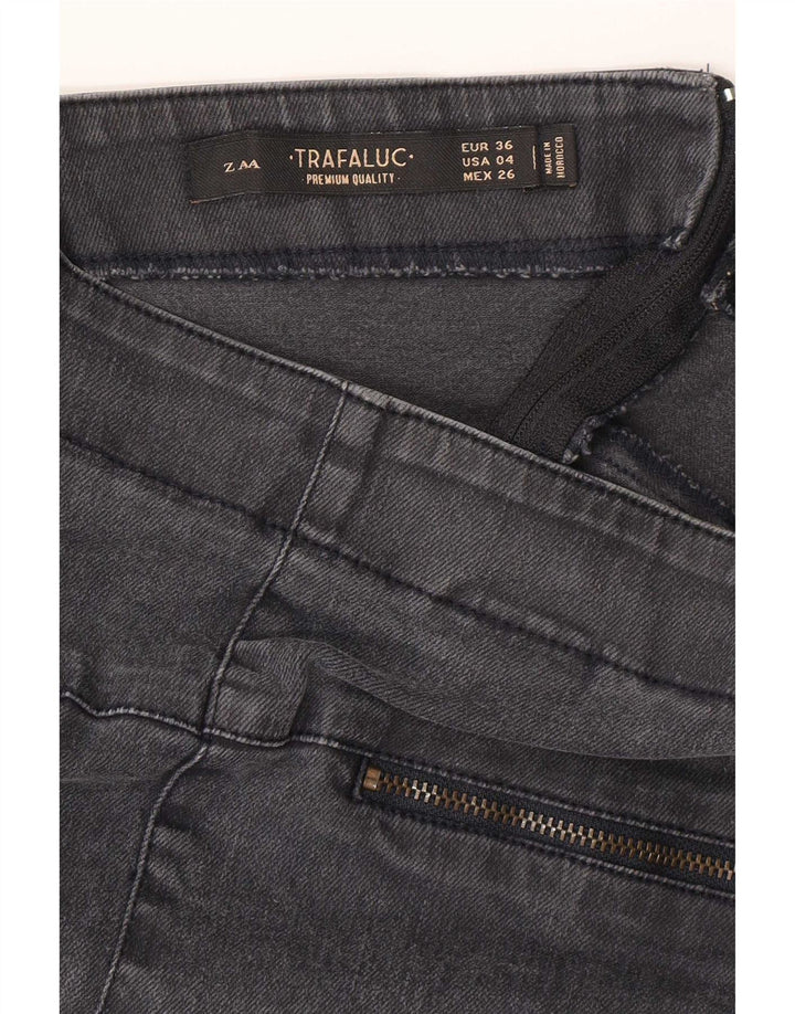 Mini gonna di jeans da donna Zara EU 36 XS W26 Grigia