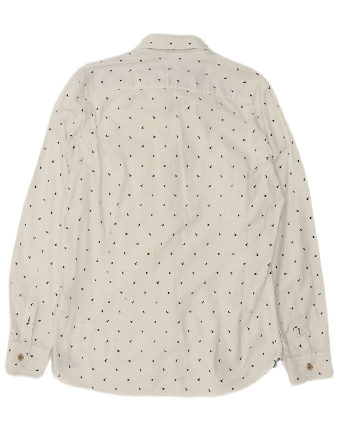 Ted Baker Camicia da uomo con motivo astratto taglia 4 grande cotone bianco
