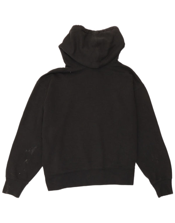 Maglione oversize con cappuccio da donna Zara UK 14 cotone nero medio