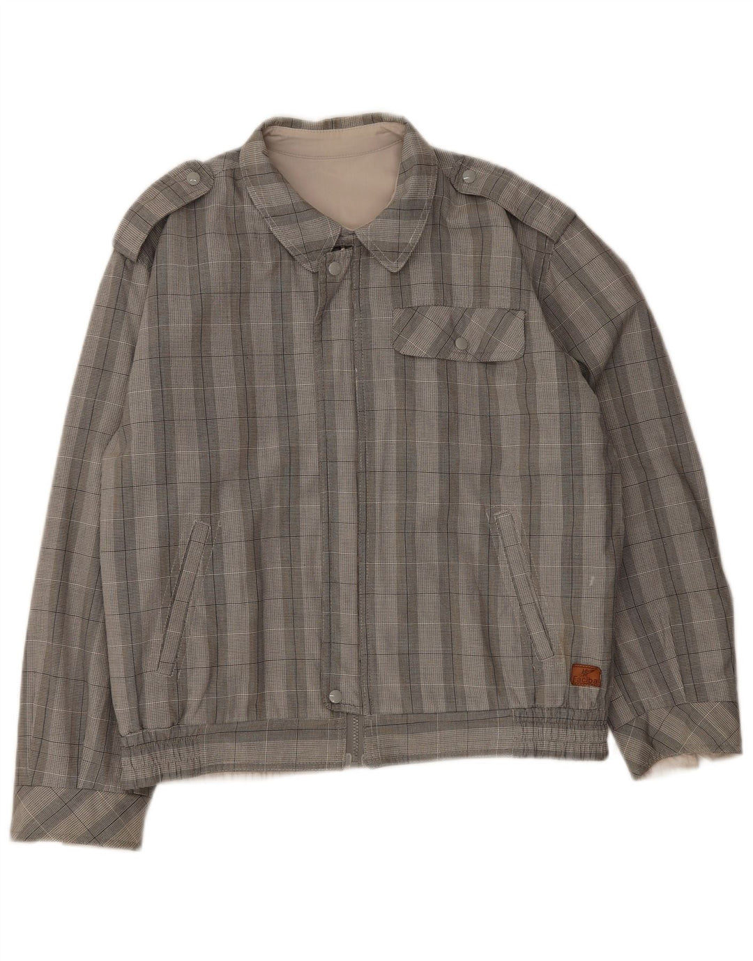Giubbotto bomber militare da uomo Faciba UK 38 grigio medio a quadri