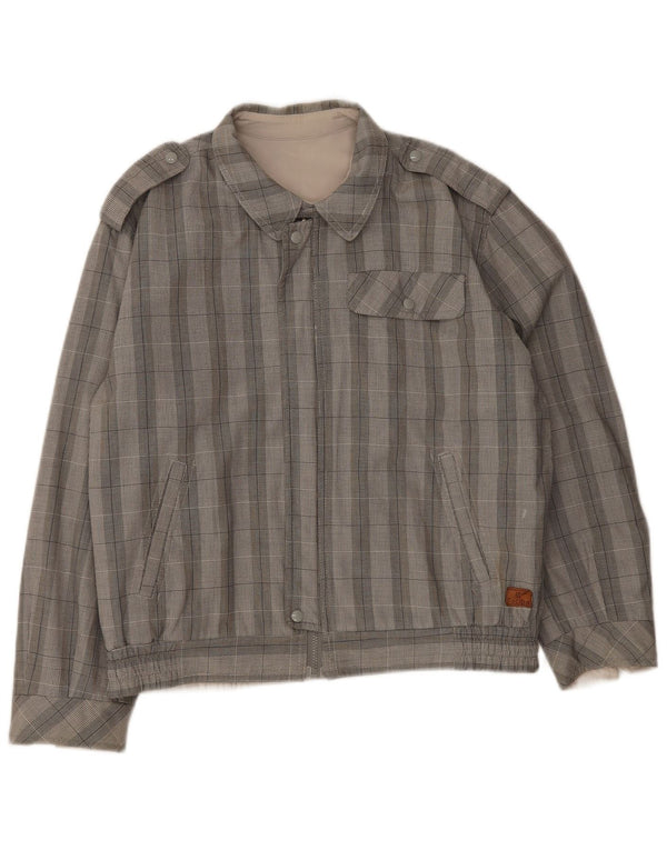 Giubbotto bomber militare da uomo Faciba UK 38 grigio medio a quadri