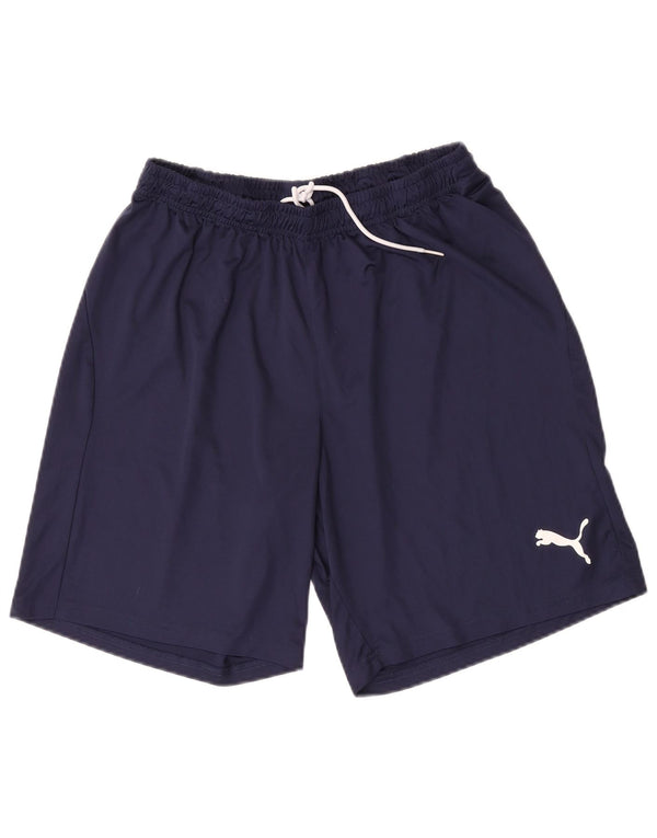 Pantaloncini sportivi da uomo Puma Large in poliestere blu navy