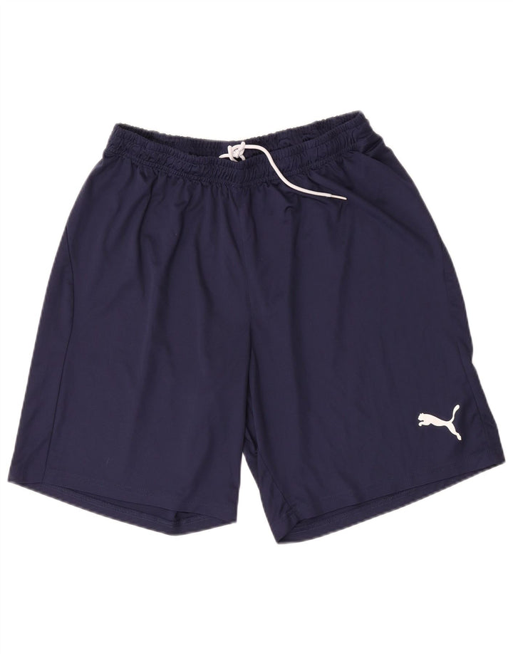 Pantaloncini sportivi da uomo Puma Large in poliestere blu navy