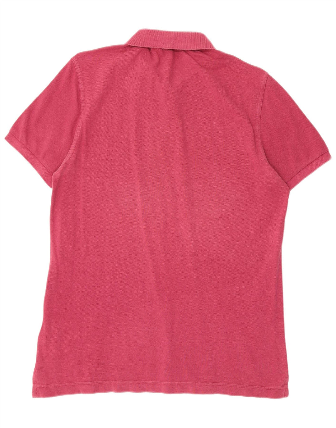 Polo Uomo Benetton Large Rosa In Cotone