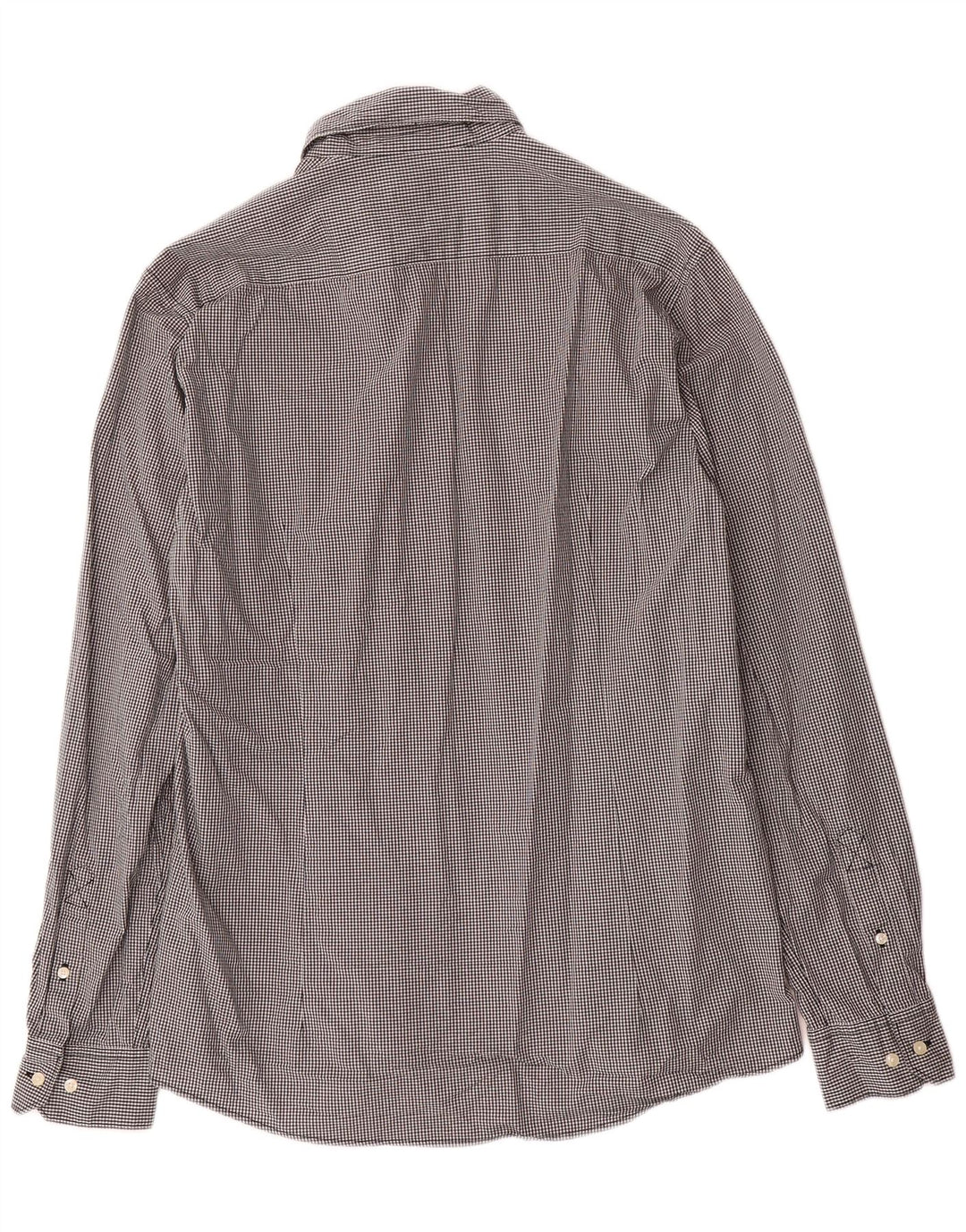 Camicia Barbour da uomo su misura, taglia grande, in cotone a quadretti neri