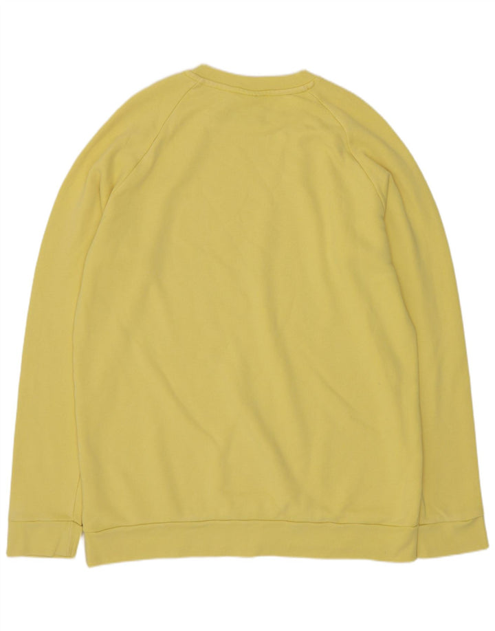 Adidas Felpa con grafica da uomo Maglione grande in cotone giallo