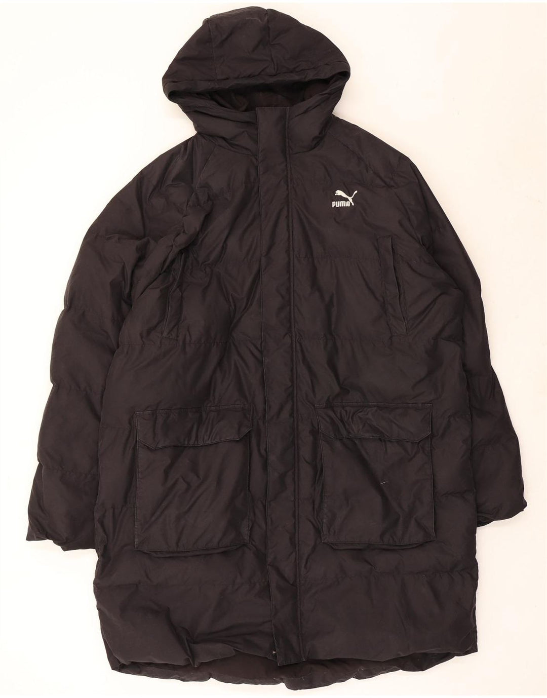 Cappotto imbottito con cappuccio da uomo Puma UK 40 grande poliestere nero