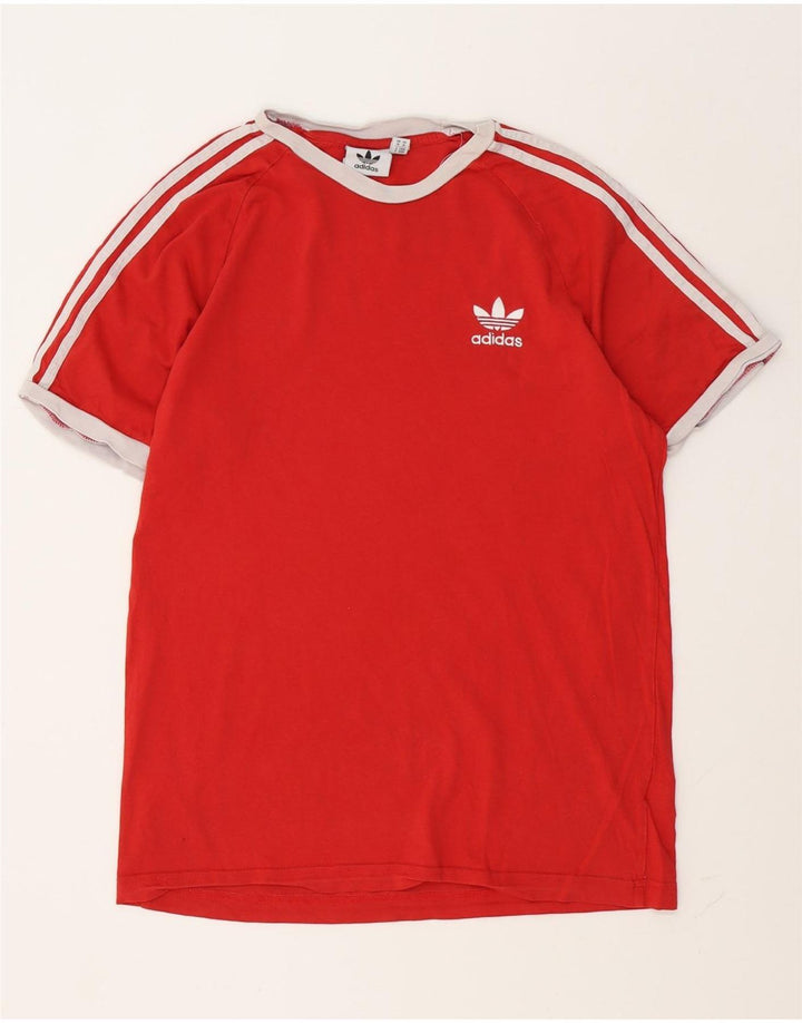 T-shirt da uomo Adidas Top in cotone rosso medio