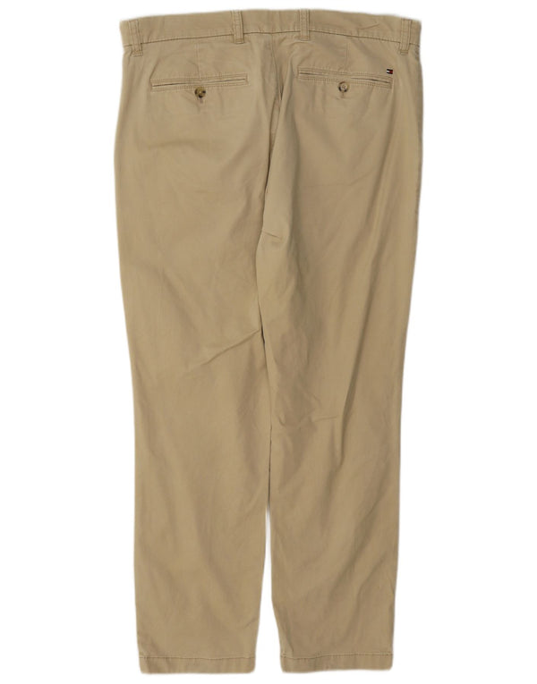 Pantaloni chino slim fit da uomo Tommy Hilfiger W34 L30 cotone beige