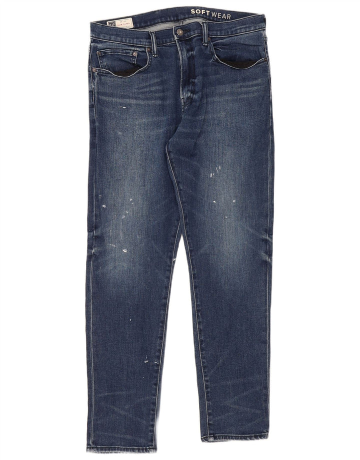 Jeans Gap da uomo slim affusolati W36 L32 cotone blu