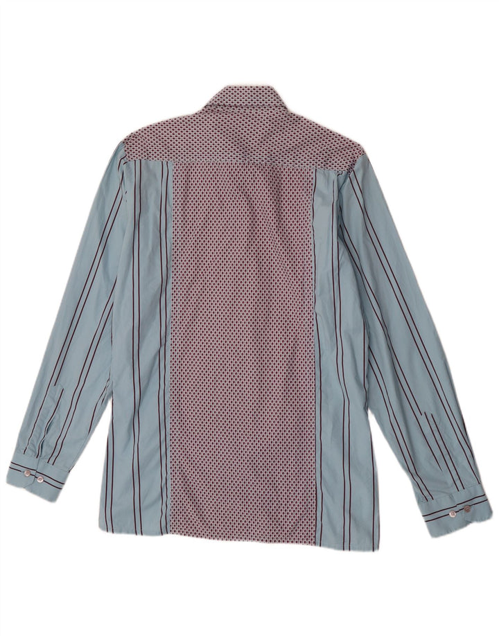 Camicia da uomo Hugo Boss in cotone a righe blu medio
