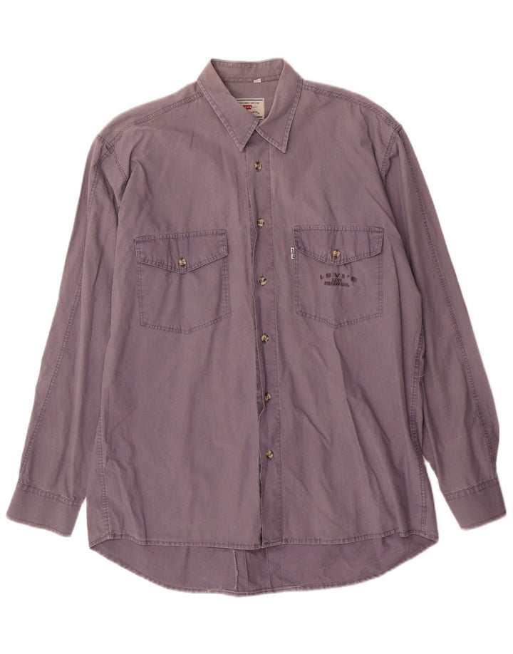 Camicia Levi's da uomo in cotone viola medio
