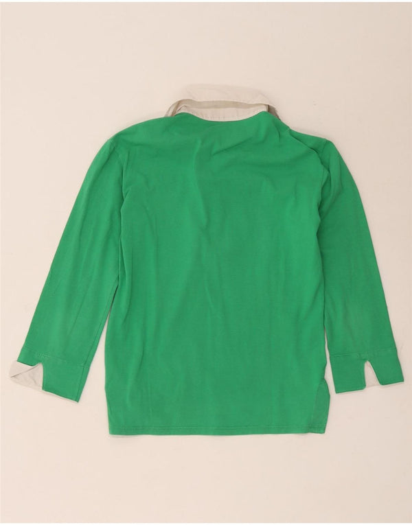 Polo da donna con maniche a 3/4 Fred Perry UK 14 Large verde color block