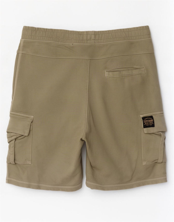 Pantaloncini sportivi cargo da uomo Superdry cotone kaki medio