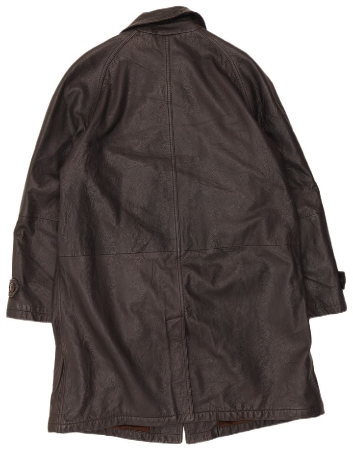FLORENTIA Cappotto in pelle da uomo UK 38 Marrone medio