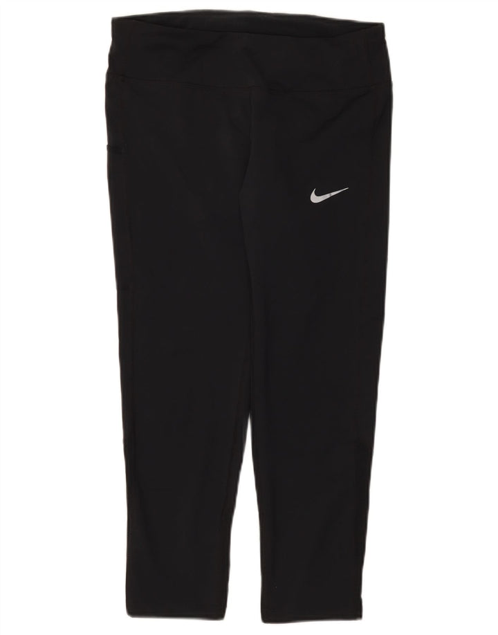 Leggings Nike Dri Fit Capri da donna UK 8 Small poliestere nero