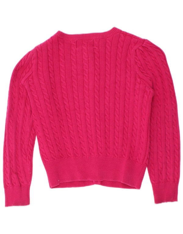 Polo Ralph Lauren Maglione Cardigan Bambina 4-5 Anni in Cotone Rosa