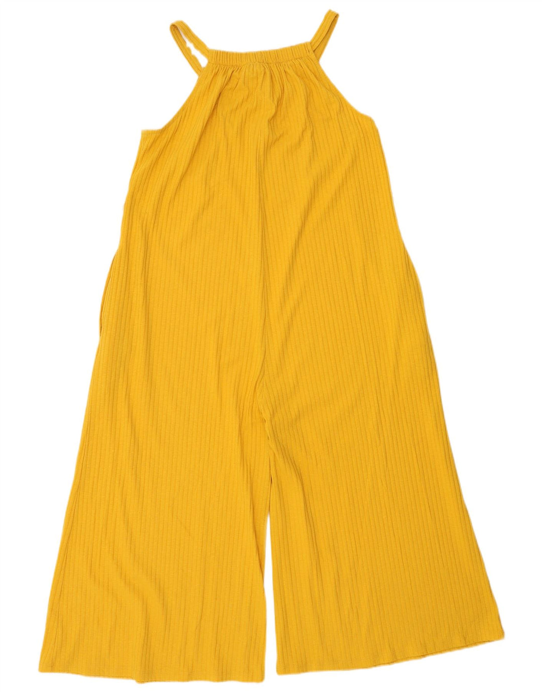 MARKS & SPENCER Womens Halter Playsuit UK 12 Medium  Yellow Polyester