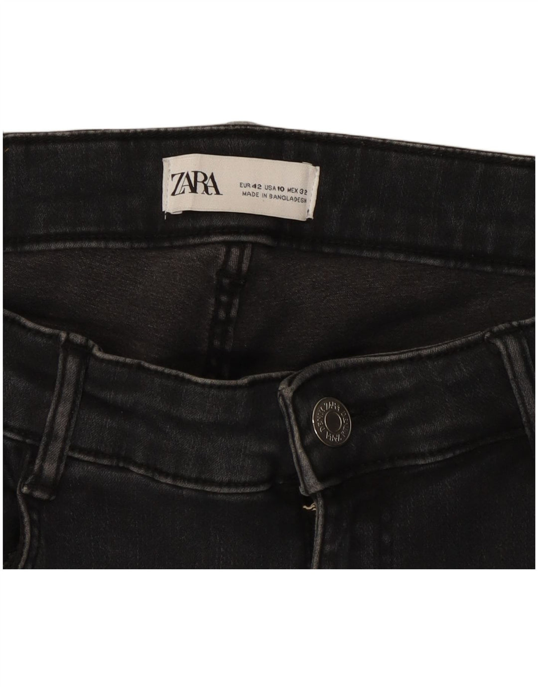 Jeans slim da donna Zara EU 42 grandi W32 L26 neri