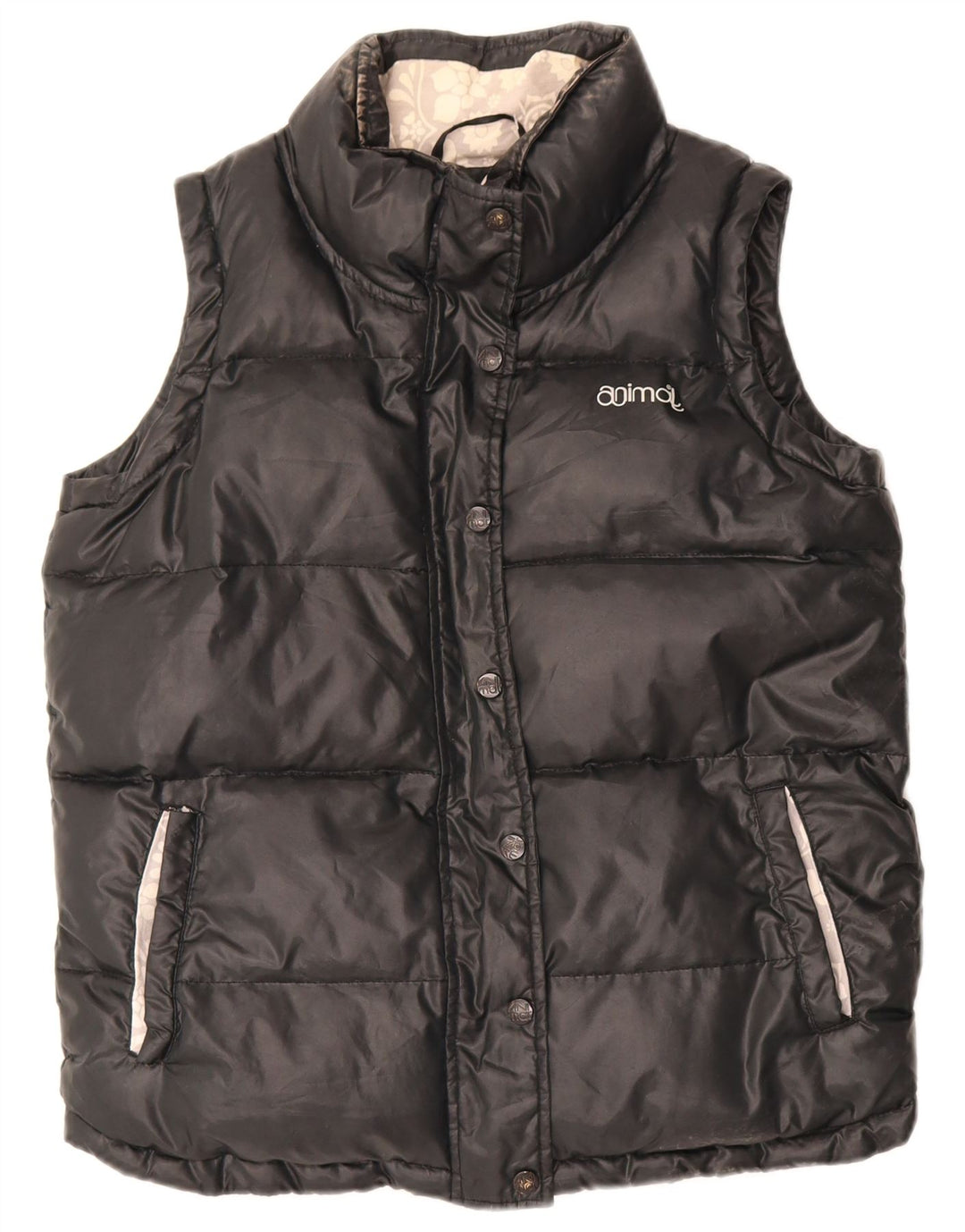 Gilet imbottito oversize da donna Animal UK 10 piccolo poliestere nero