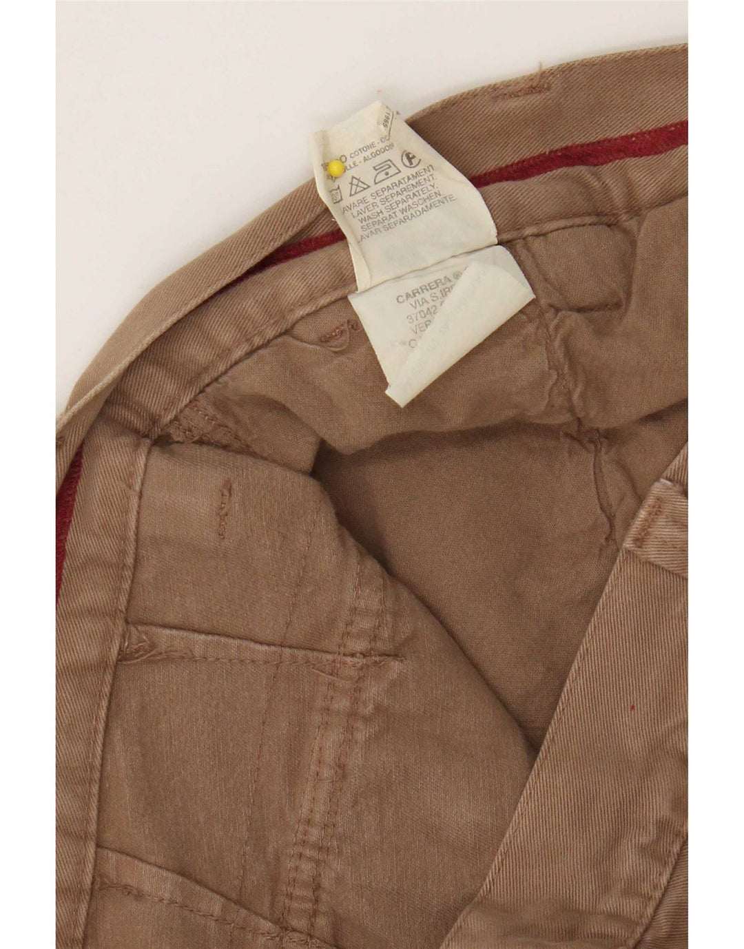 Pantaloni cargo dritti da uomo Carrera W34 L34 cotone beige