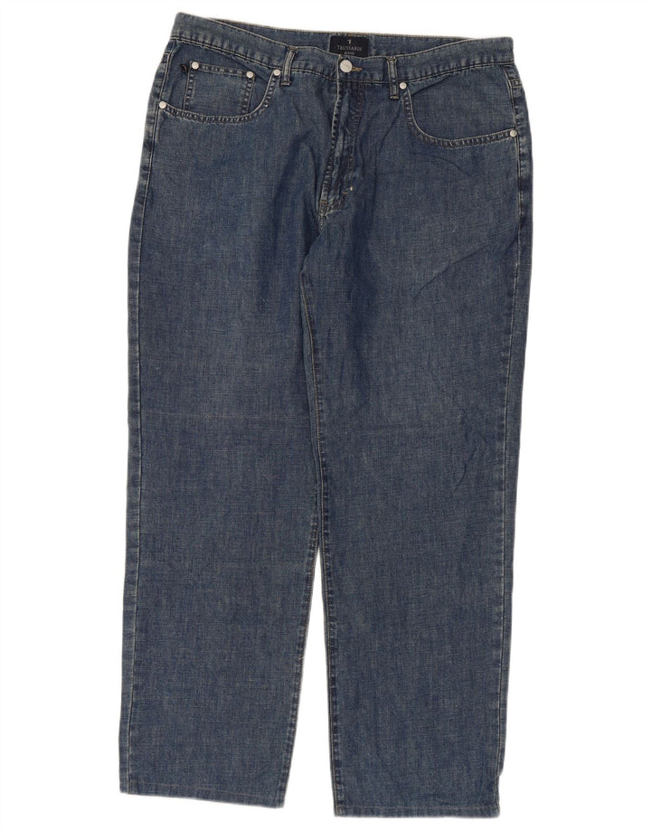 TRUSSARDI Mens Straight Jeans W38 L29 Blue