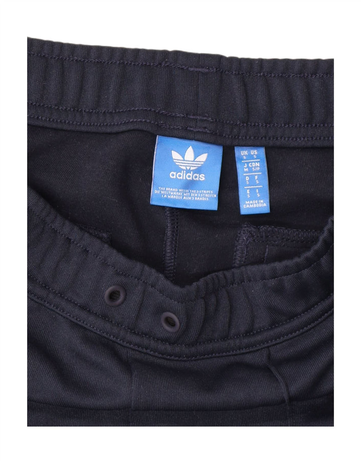 ADIDAS Womens Capri Tracksuit Trousers UK 10 Small  Navy Blue Polyester Vintage Adidas and Second-Hand Adidas from Messina Hembry 