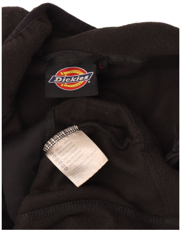 Maglione in pile da uomo Dickies con zip e collo grande in poliestere nero