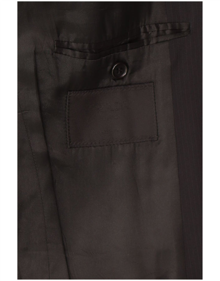 PRADA Abito da uomo 3 bottoni 2 pezzi IT 52 XL W34 L30 Nero classico