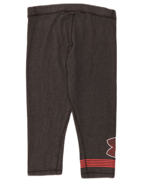 Leggings Capri con grafica da donna Under Armour UK 14 Cotone grigio medio