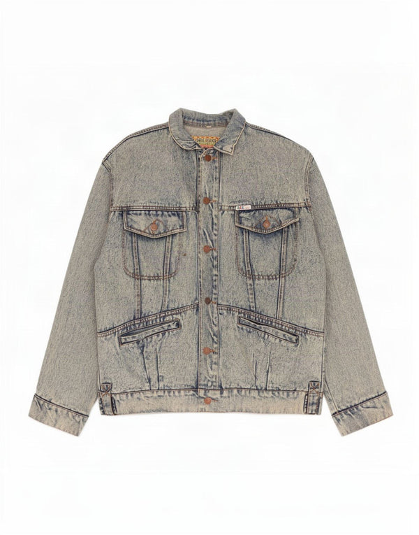 Giacca di jeans vintage da uomo UK 40 grande blu