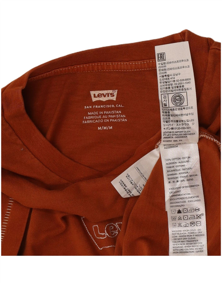 T-shirt da donna Levi's Top UK 14 cotone arancione medio