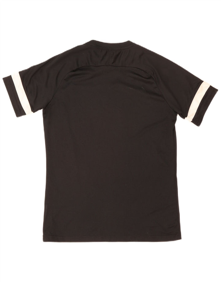 T-shirt Nike da uomo Dri Fit, top in poliestere color block medio nero