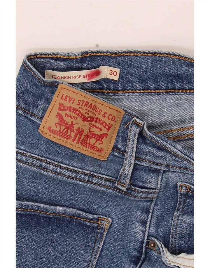 Jeans dritti a vita alta Levi's 724 da donna W30 L28 Blu