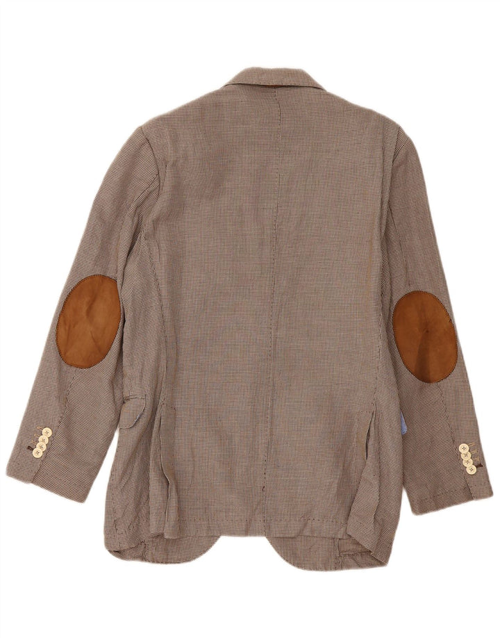 Giacca blazer da uomo a 2 bottoni Massimo Dutti EU 50 pied de poule marrone medio