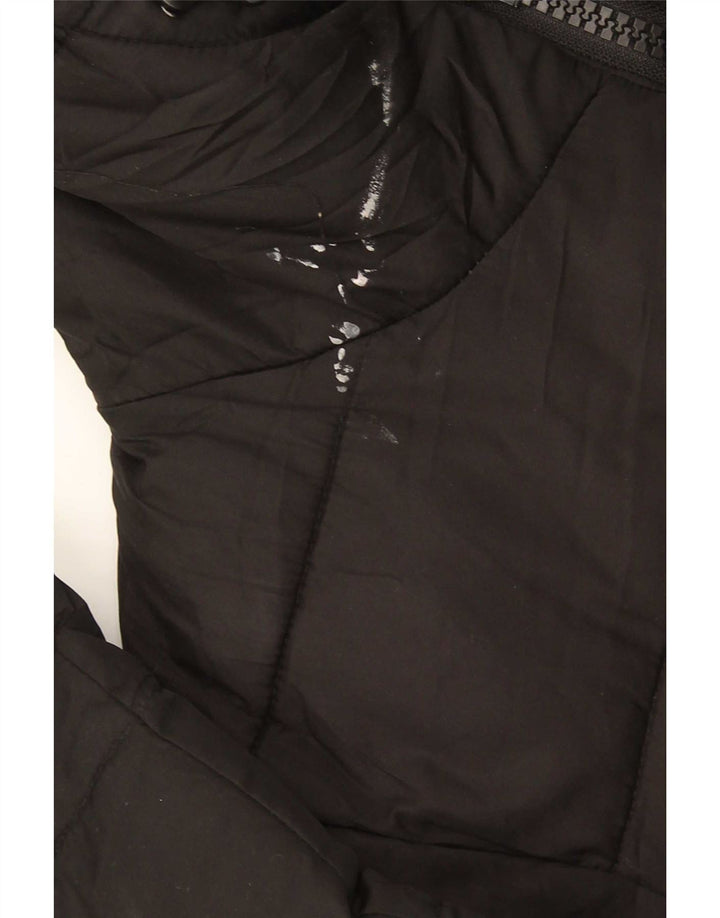 Giacca imbottita con cappuccio da donna Superdry UK 14 grande poliestere nero