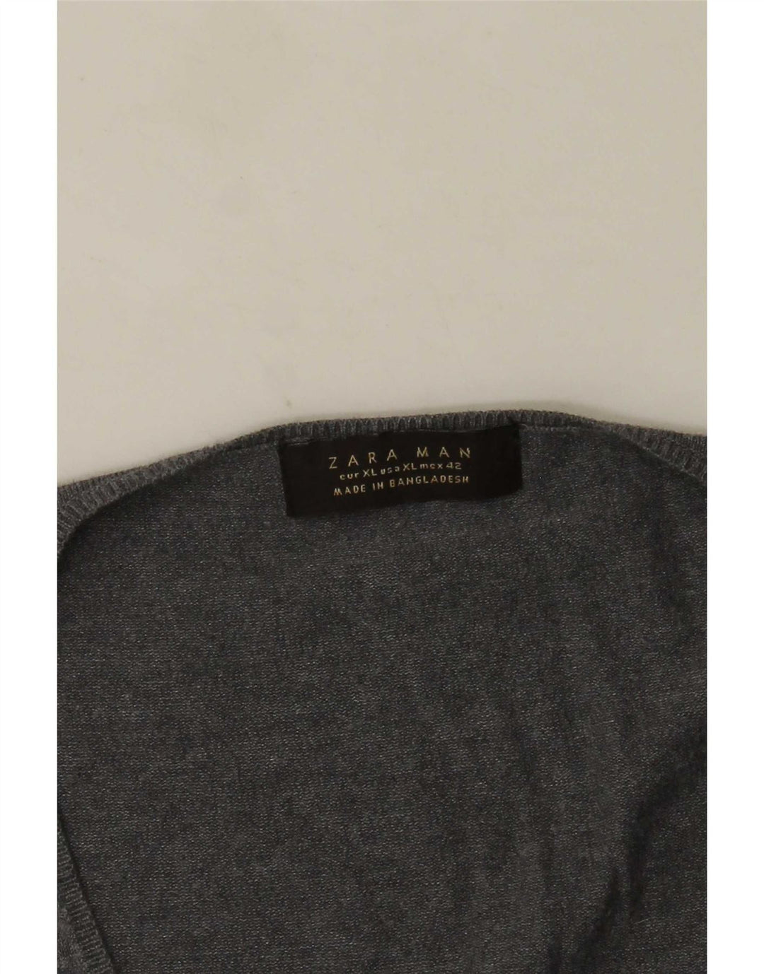 Maglione Zara da uomo con scollo a V XL grigio