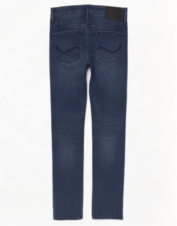 Jack & Jones Uomo GLENN Slim Jeans W29 L30 Blu Navy Cotone