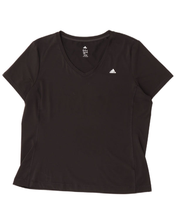 Maglietta Adidas Climalite da donna Top UK 24/26 2XL Nera