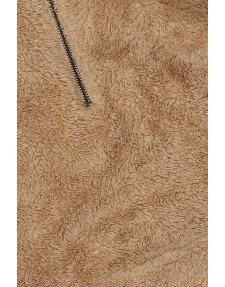 Maglione in Pile con Cappuccio ZARA da Uomo Large Beige