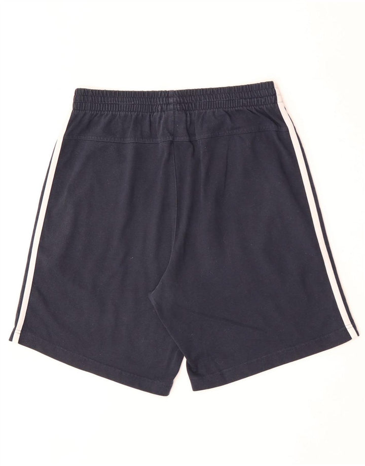 Pantaloncini sportivi da uomo Adidas medi in cotone blu navy